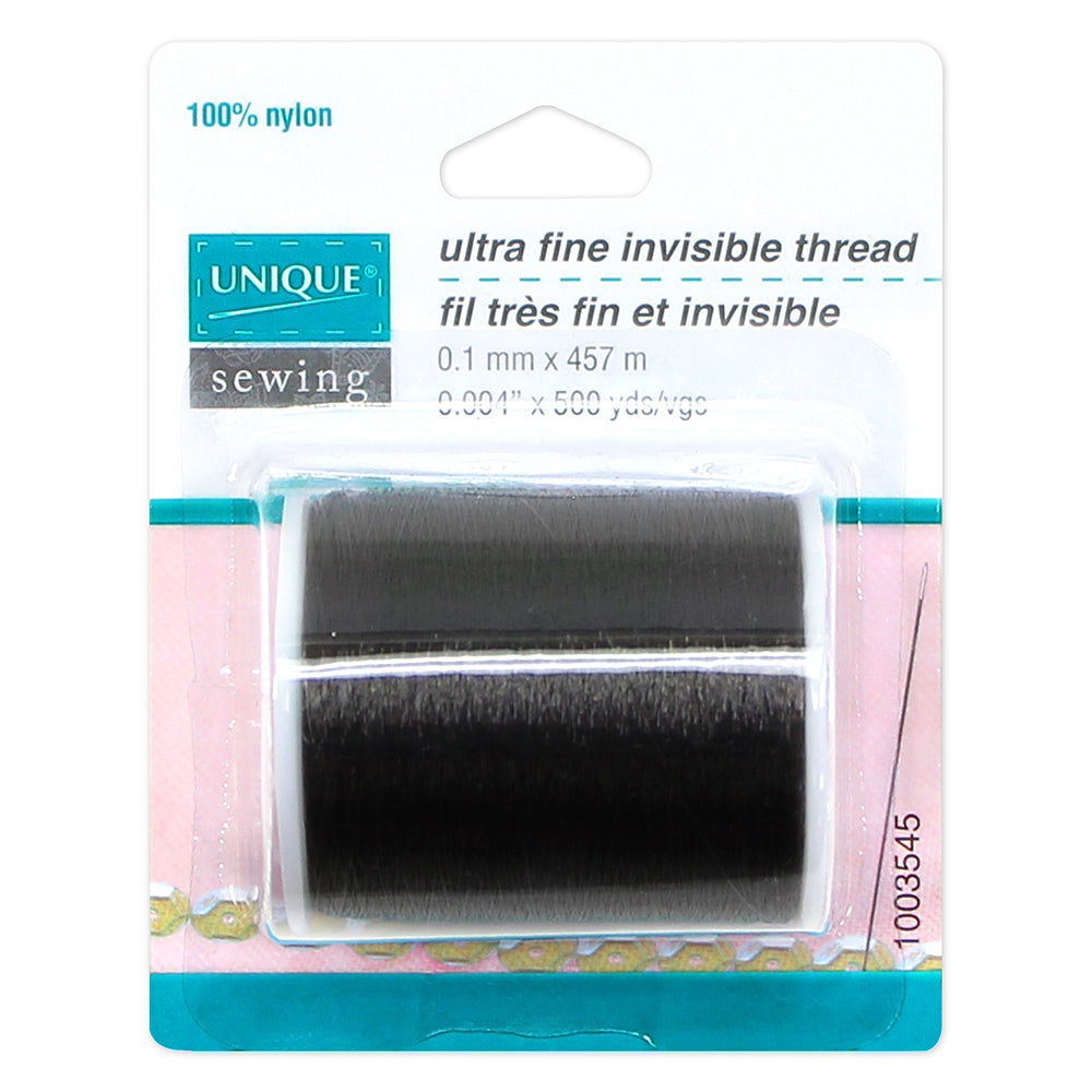 UNIQUE Ultra Fine Invisible Thread (clear or smoke) - 457m – Sewing ...