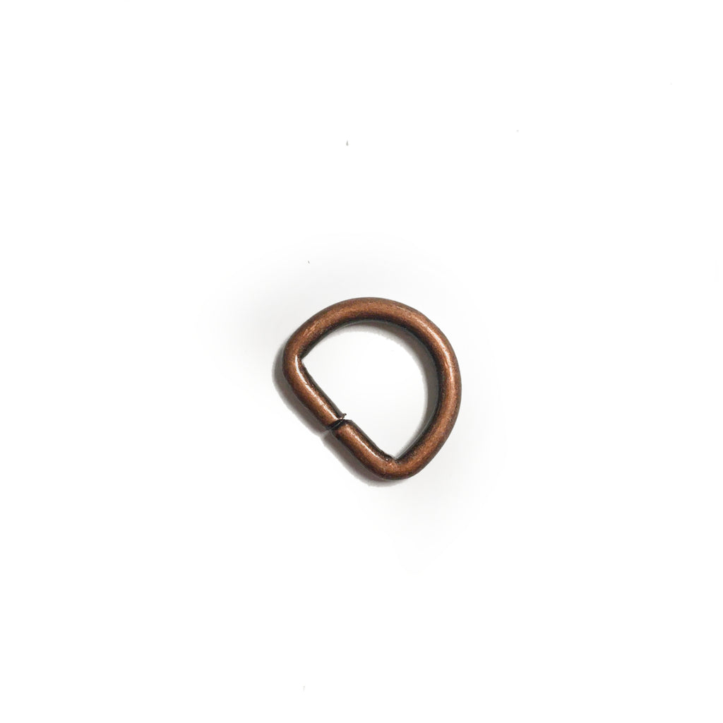 1/2" Antique Copper D-Ring