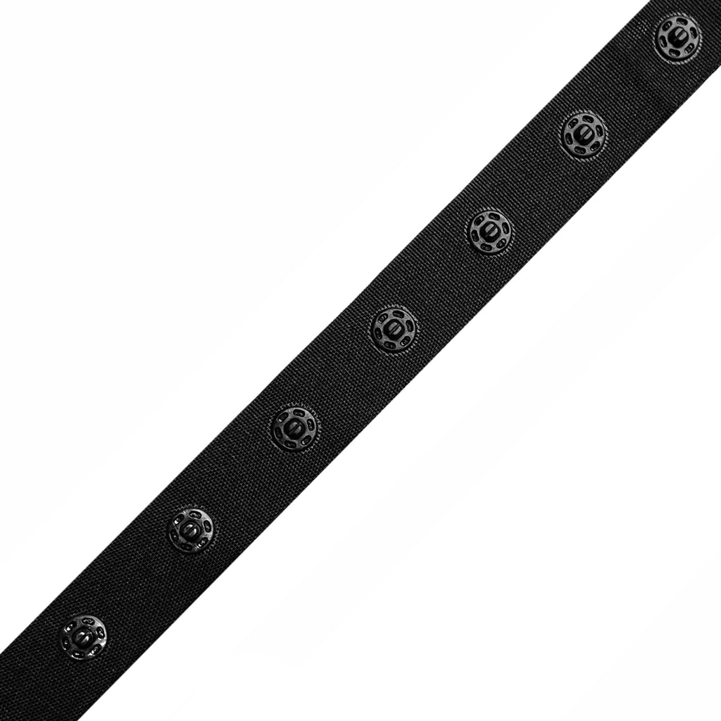3/4" Plastic Snap Polyester Tape - Black (By the Yard or Roll)