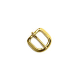 Rounded Rectangular End Bar Buckle - Brass Finish (1-1/2", 1-3/8", 3/4")