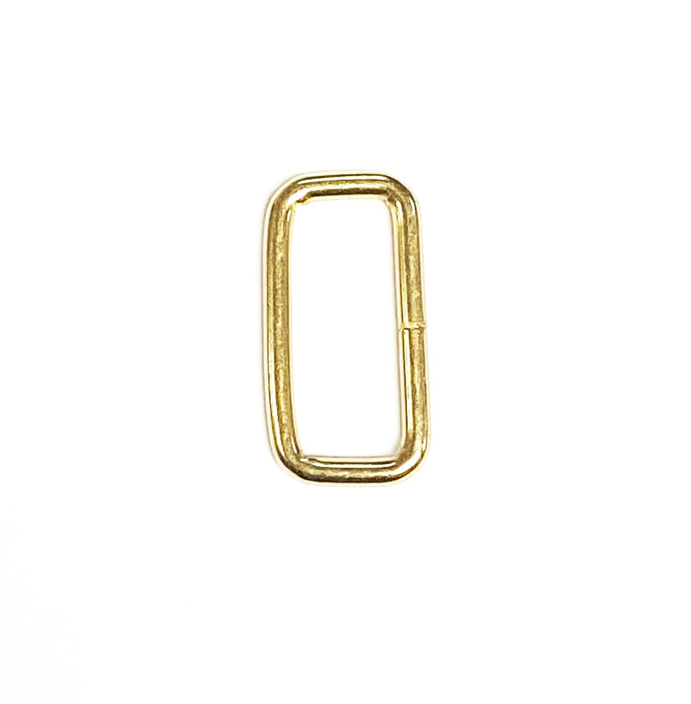 1" Brass Plated Rectangle Ring
