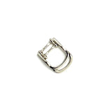 Silver Finish 1/2" Rounded Double D-Ring Buckle