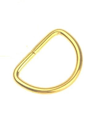 1" D-Ring - Brass Plated