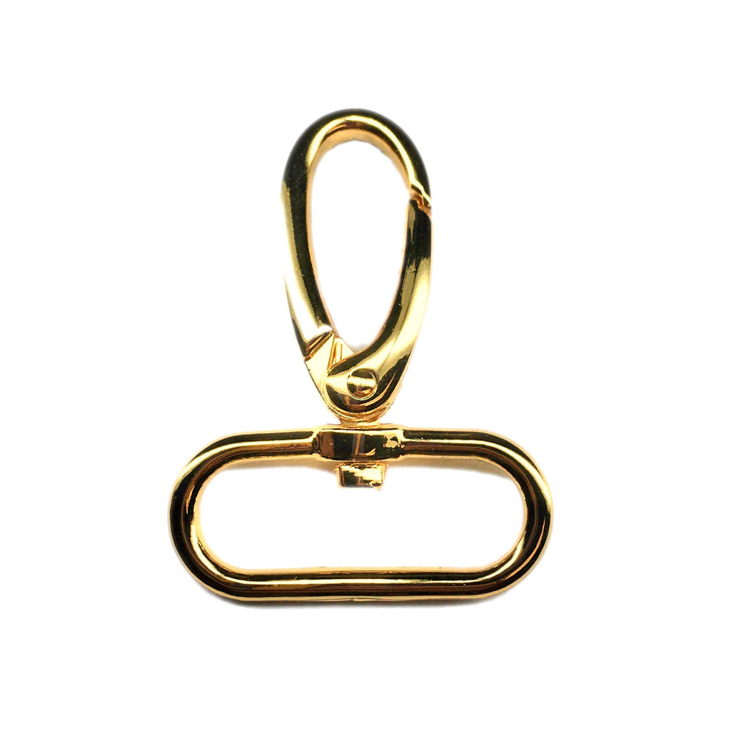 1" Gold Rounded Lever Swivel Hook