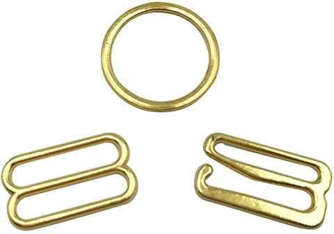  20set Gold Plated Lingerie Hardware Sewing Clips Clasp Hooks Bra  Strap 10mm WB23