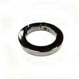 1" Black Nickel Spring Opening Ring with Flat Profile