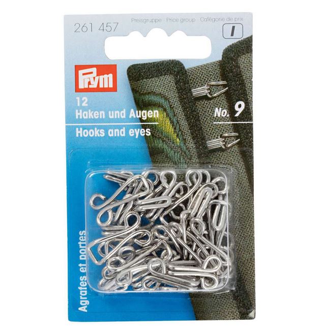  50 Set Sewing Hooks and Eyes Closure for Bra and Clothing, 3  Sizes (Silver and Black)