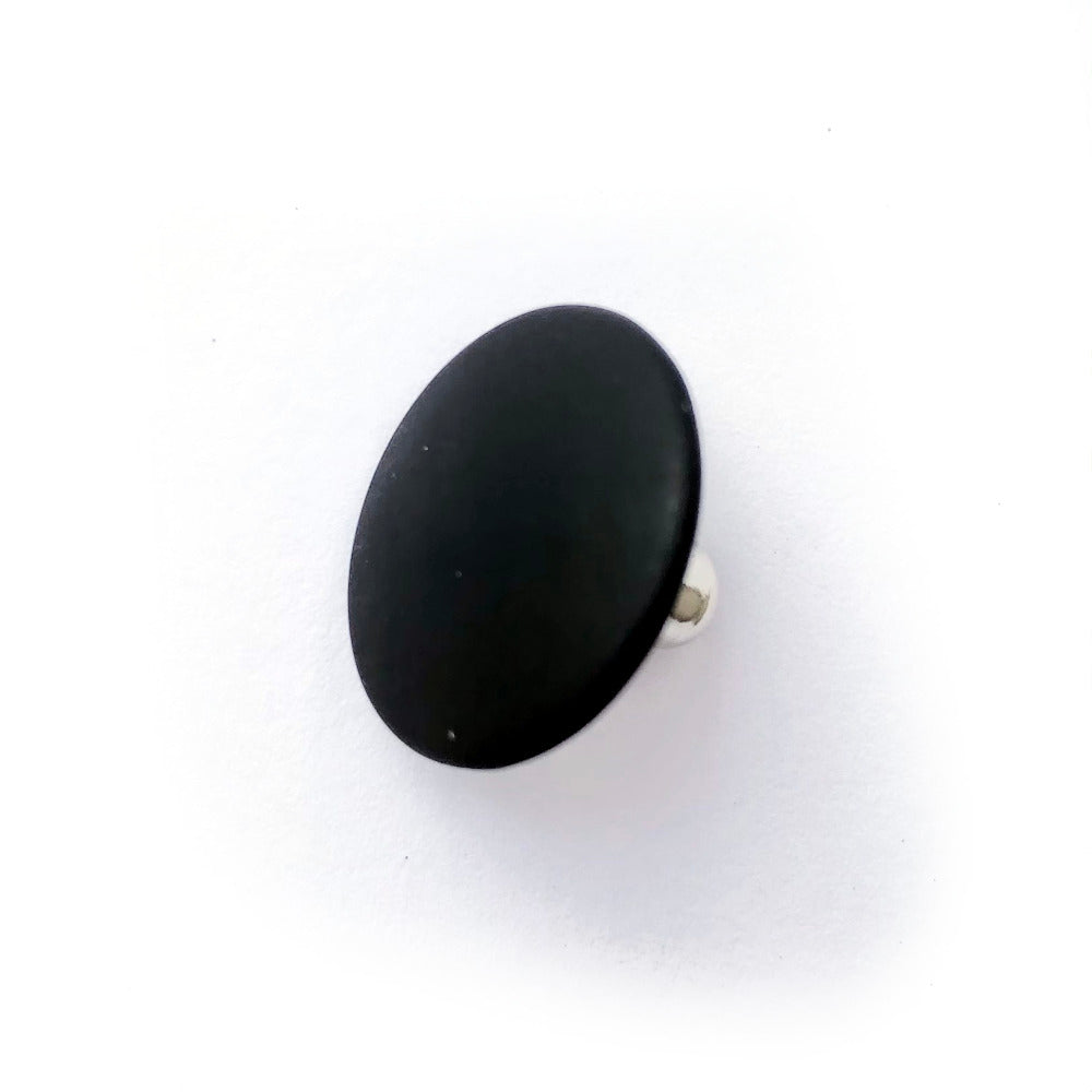 15mm Standard Snap Enamel Matte Black - Caps
