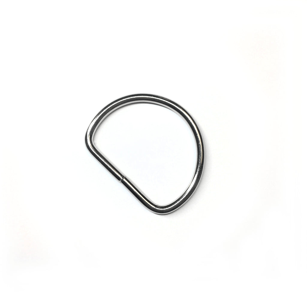 1-1/2" D-Ring Nickel Plated Welded