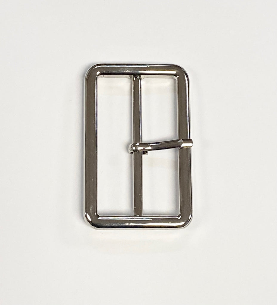 2" Rectangular Centre Bar Buckle - Nickle