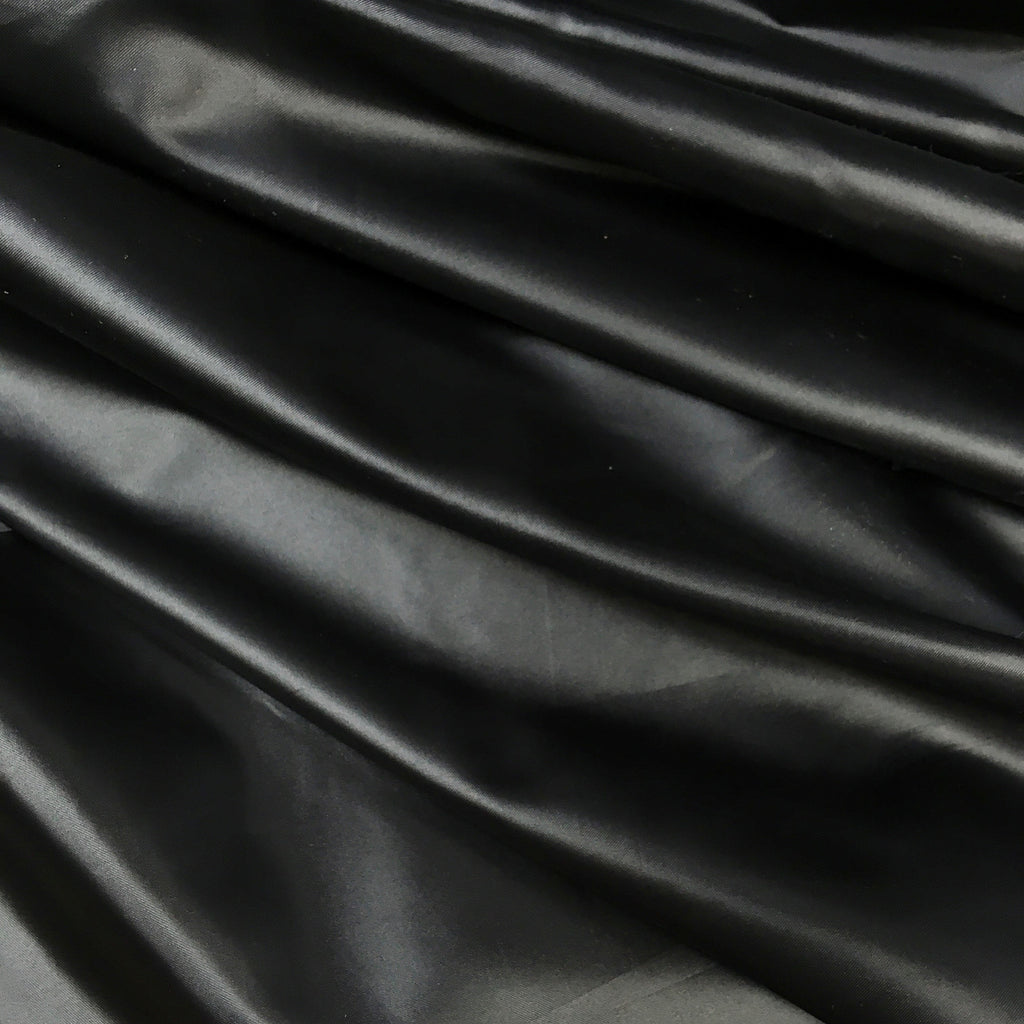 Coated Water Resistant Nylon Fabric, Black Gloss
