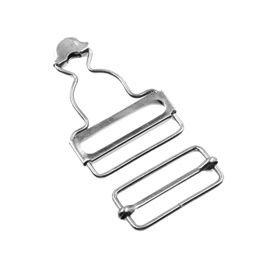 20 Sets 1.5 Overall Buckles Suspenders Replacement Buckle with Rectangle  Buckle Sliding & No-Sew Buttons (silver)
