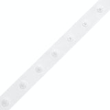 3/4" Plastic Snap Polyester Tape - White (By the Yard or Roll)