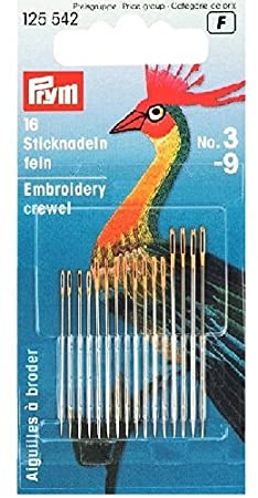 PRYM Hand Sewing Needles - Size 3-9 Embroidery Crewel