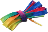 Rainbow 9mm Flat Polyester Shoelaces Pair - 44"