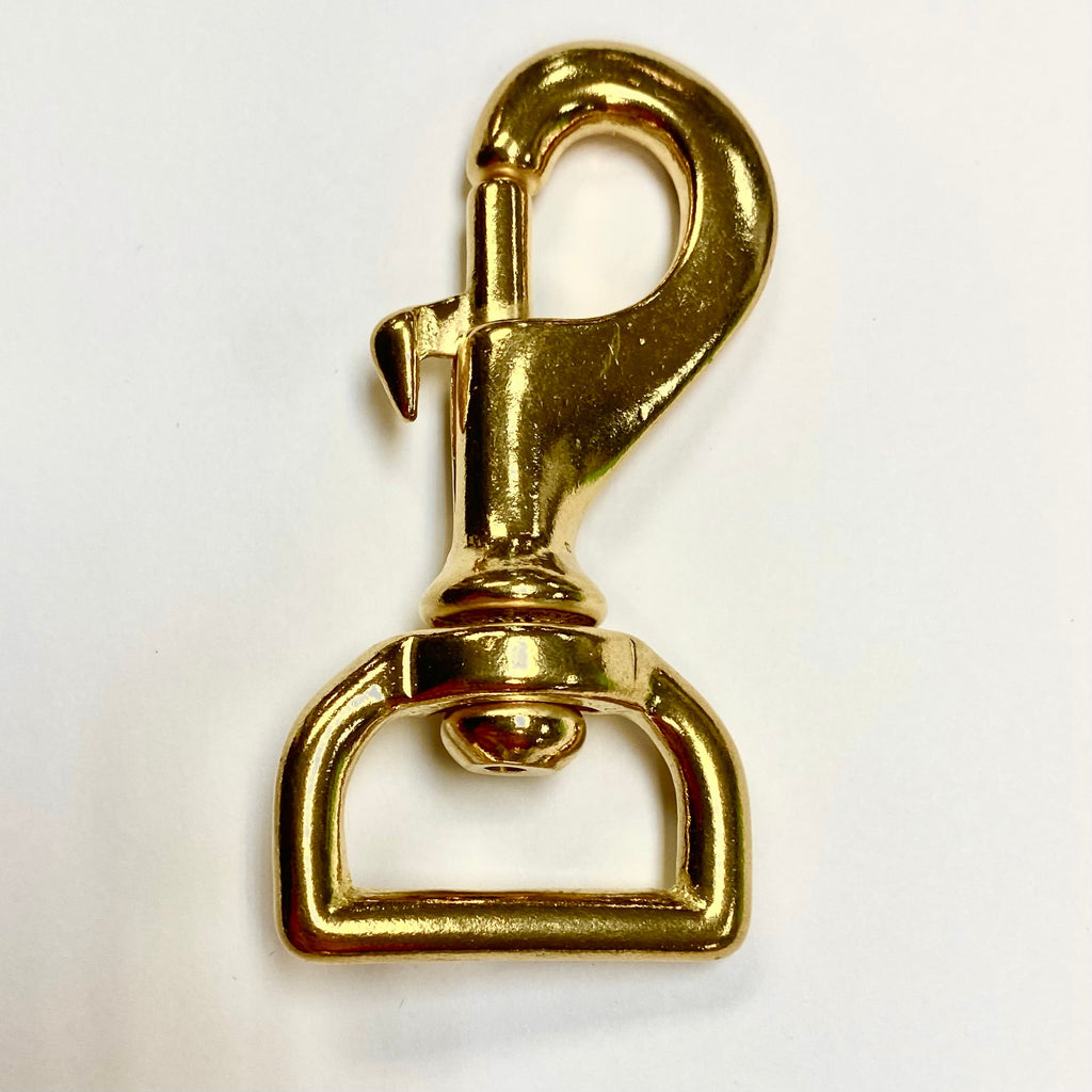 3/4" Solid Brass Bolt Swivel Hook