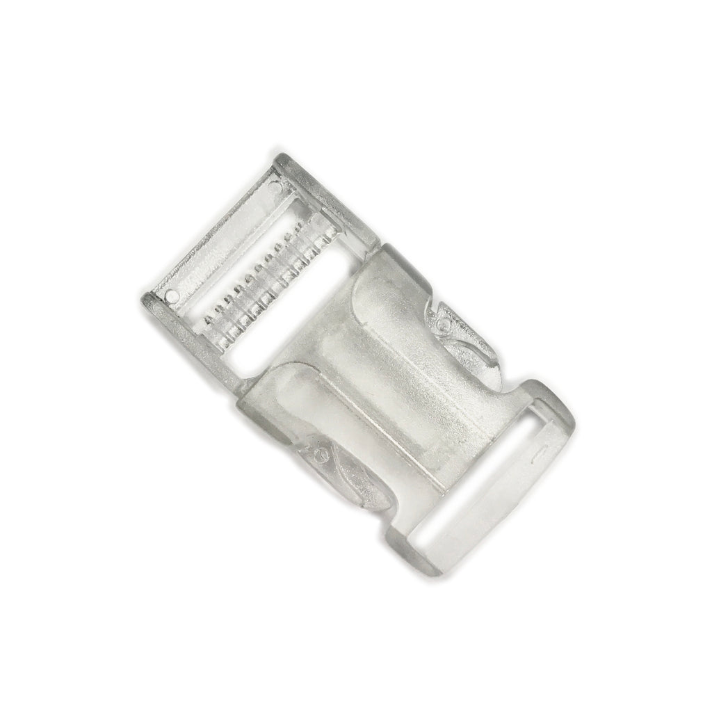 1" Plastic Side Release Buckle - Clear / Translucent