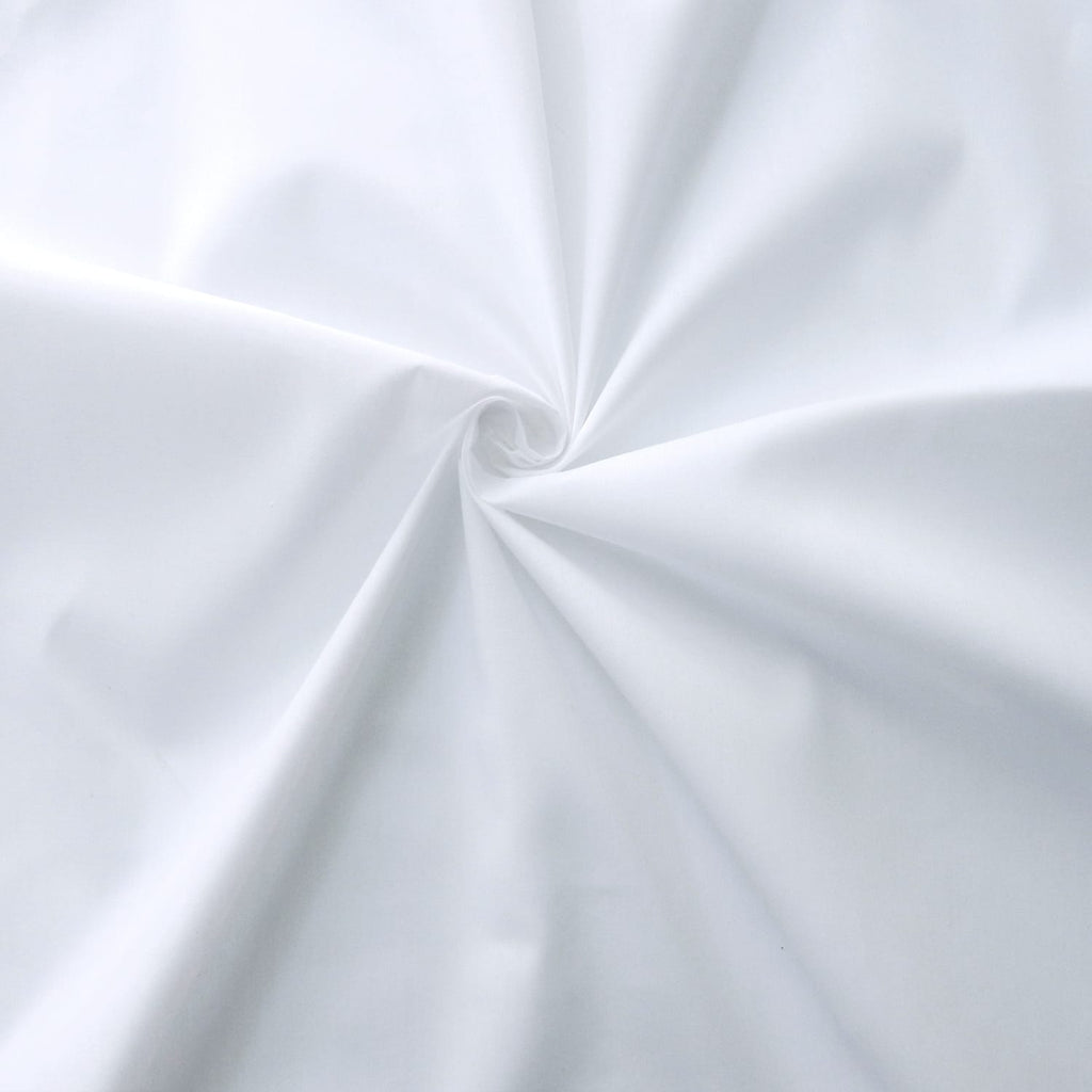 45" Cotton Broadcloth Fabric - White, Black, Cream (By the Yard)