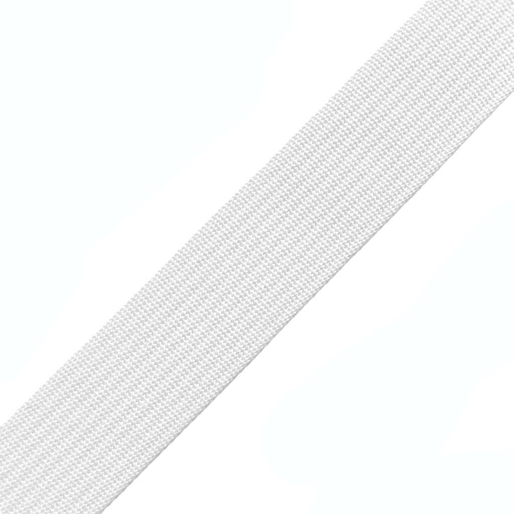 1.5" Heavy Poly-Cotton Webbing - White (By the Yard)