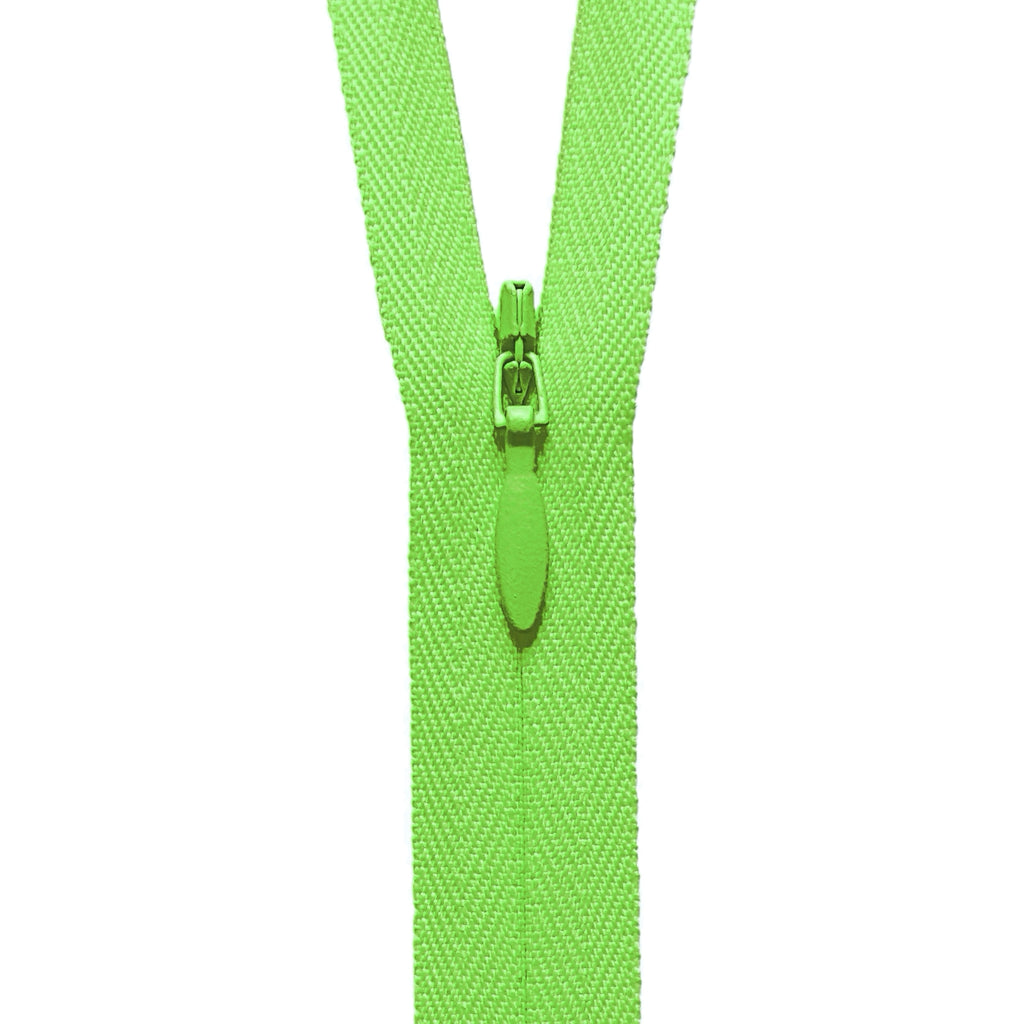 YKK Invisible Zipper - Lime Green